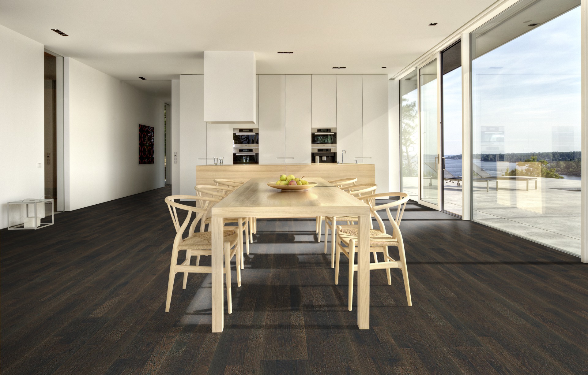 Паркетная доска Kahrs Гармония Дуб Лава Lava 153N6CEK1JKW240 Lively 2423×200×15 фото в интерьере